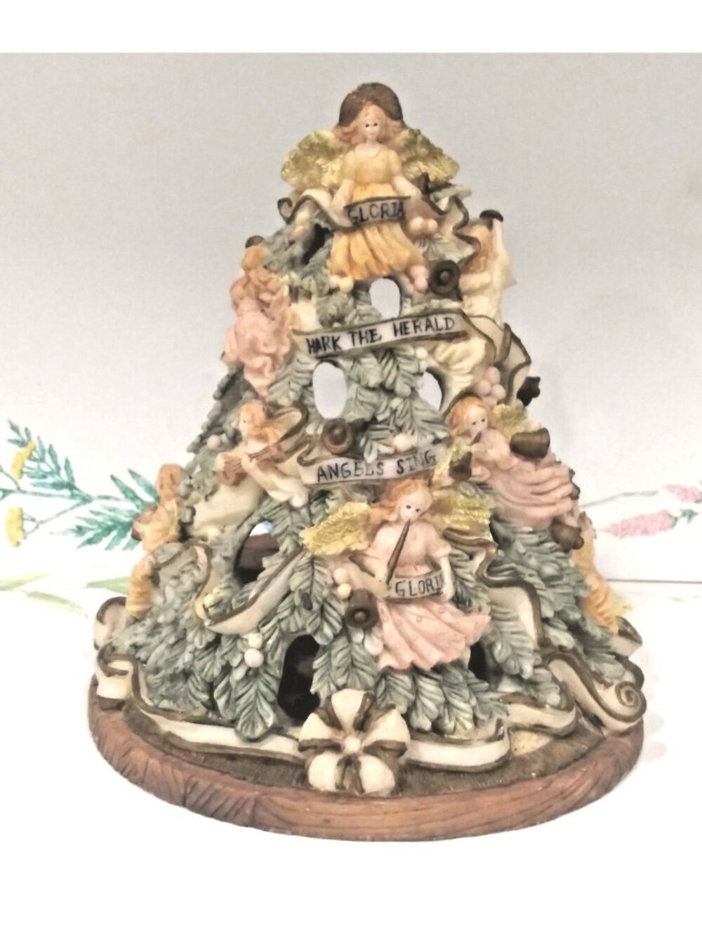 VTG Christmas Tree Candle holder Spirit of Christmas Holiday Workshop 5.5" EUC